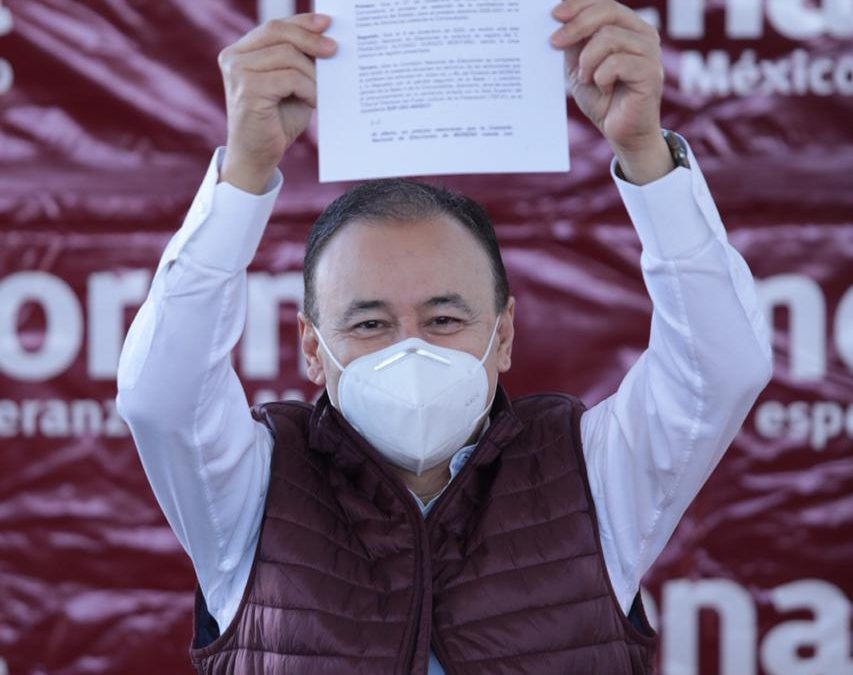 Recibe Alfonso Durazo su registro como precandidato único de Morena al gobierno de Sonora