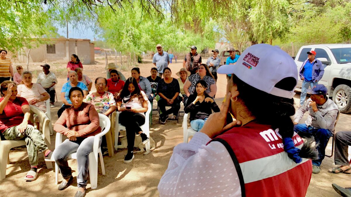 Intensa jornada de campaña desarrolla Alma Higuera en el municipio de Álamos